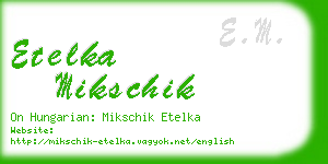 etelka mikschik business card